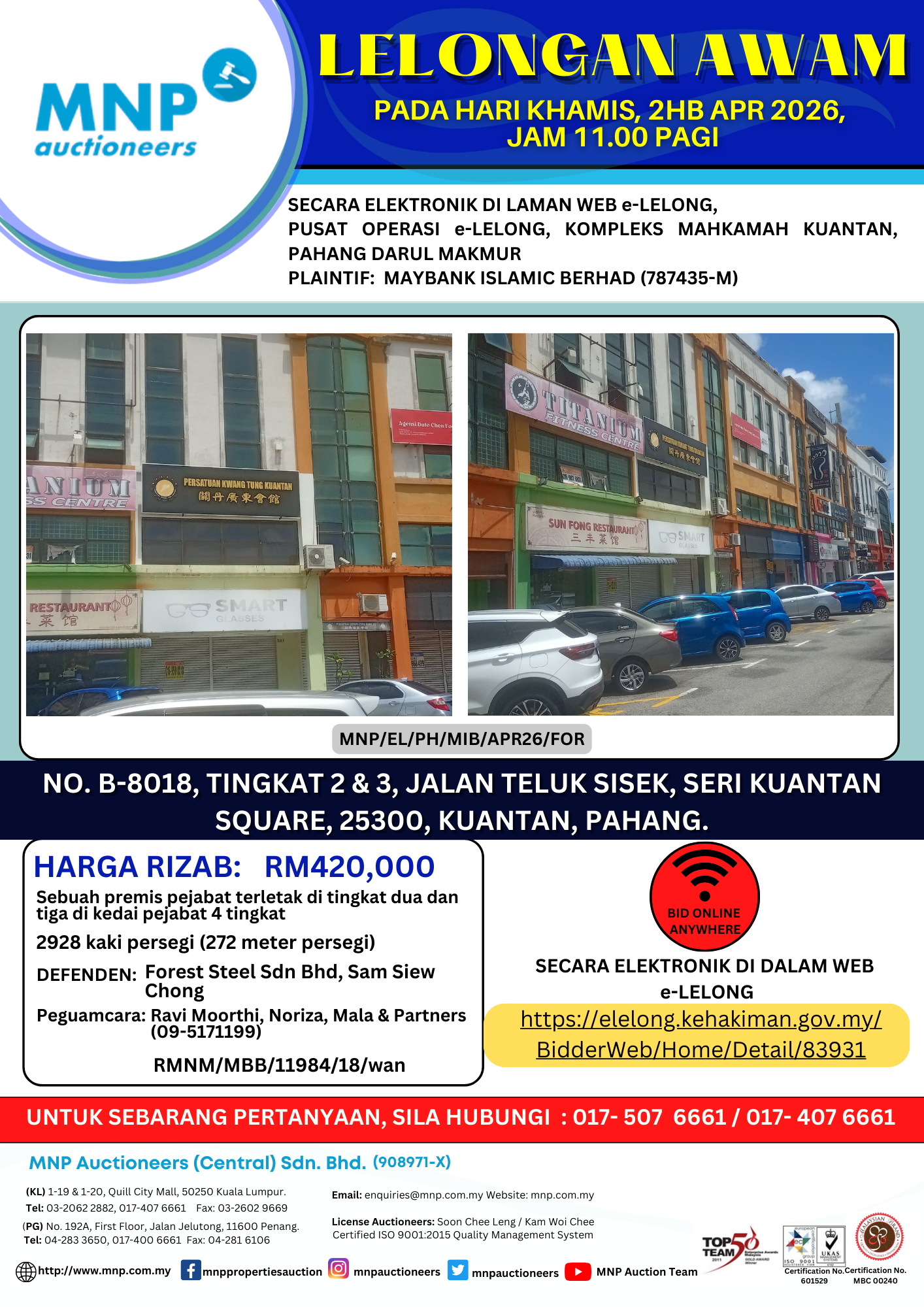 MBB elelong flyer (2.4.2026) Forest Steel Sdn Bhd, Sam Siew Chong