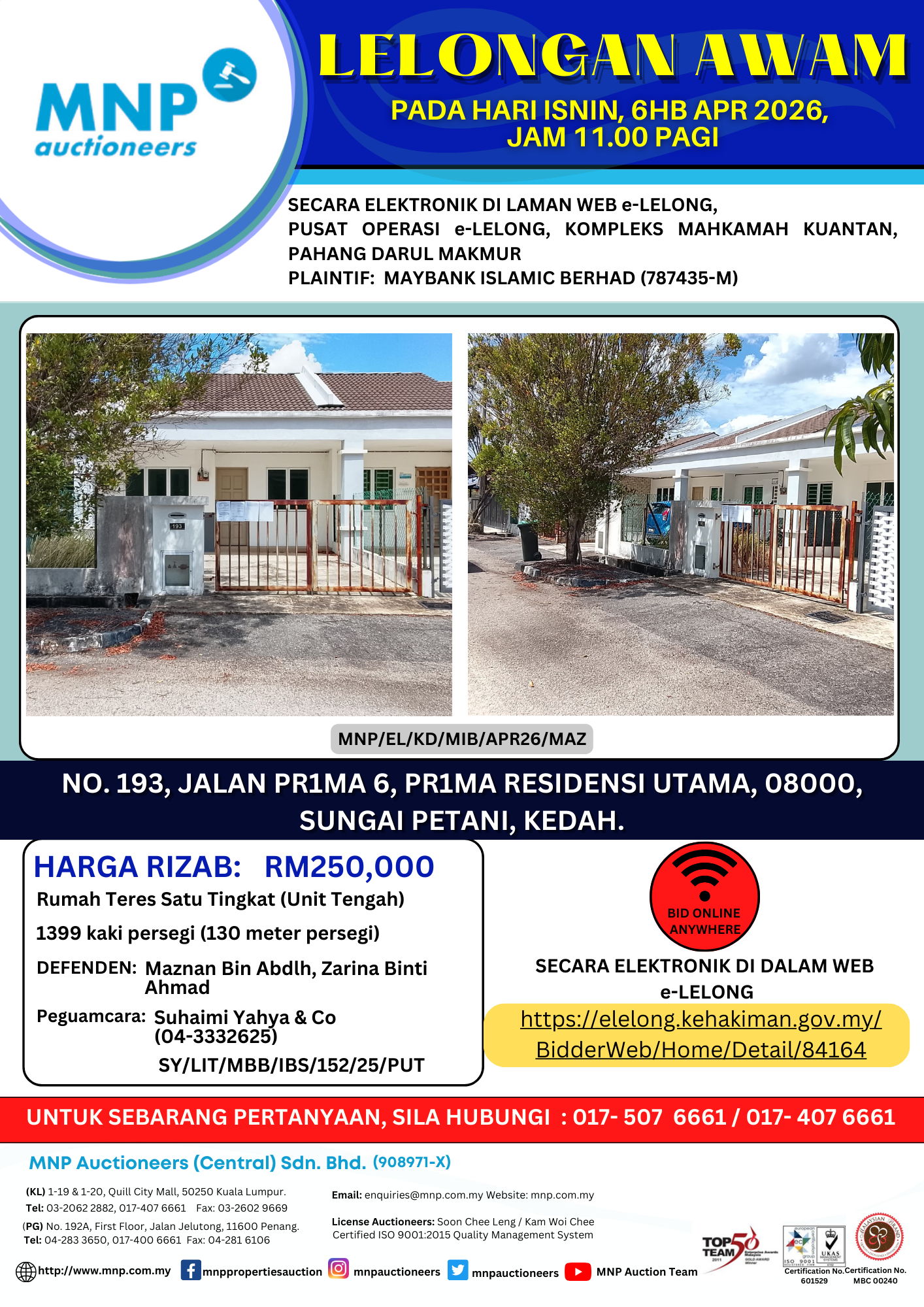 MBB elelong flyer (6.4.2026) Maznan Bin Abdlh, Zarina Binti Ahmad